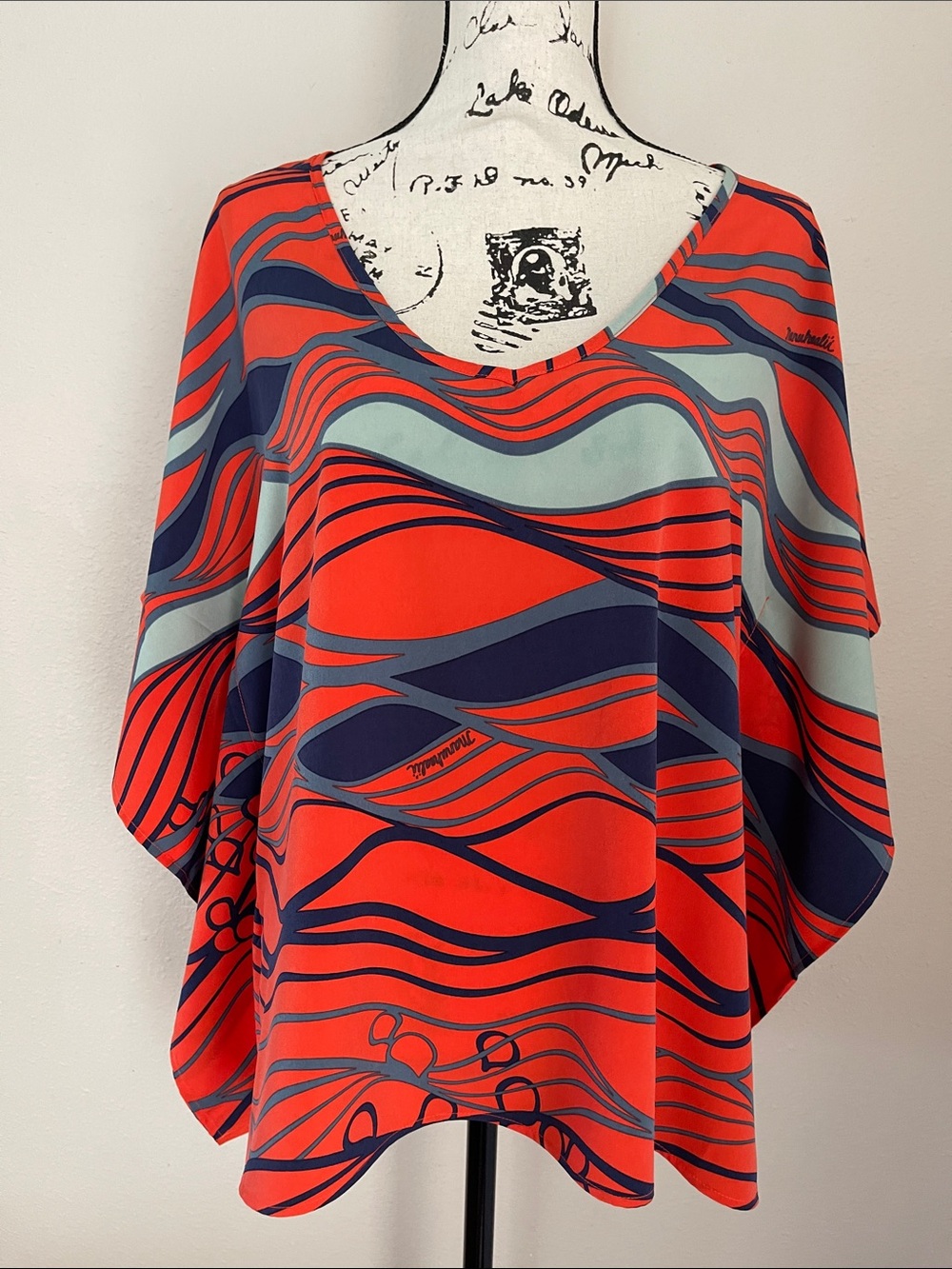 NWT Manuhealii Caftan Top Ka Ua Kanikoʻo Red Coral XS-S